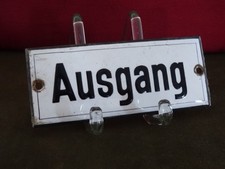 Emailleschild Ausgang