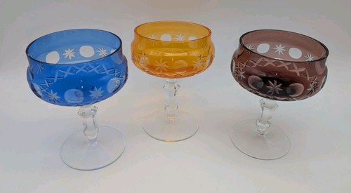 Bunte sektschalen - 3x,