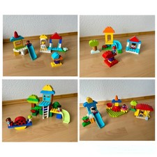 Lego Duplo Spielplatz mit Spielhaus, Rutsche, Wippe, Sandkasten, Karussell