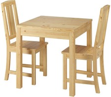 Stilvolle kleine Essgruppe Tisch Stühle Kiefer Massivholz Esszimmer Jugend