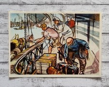 Frachtdampfer Elbestrand Hongkong China Tibet Japan Sanella 1950er Sammelbild