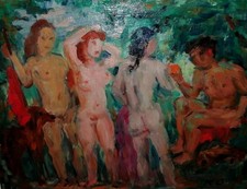 Prächtiges errotisches Ölg