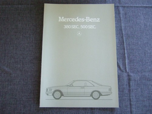 Mercedes prospekt 380sec - prospekt,