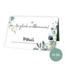 Tischkarten Hochzeit 50x