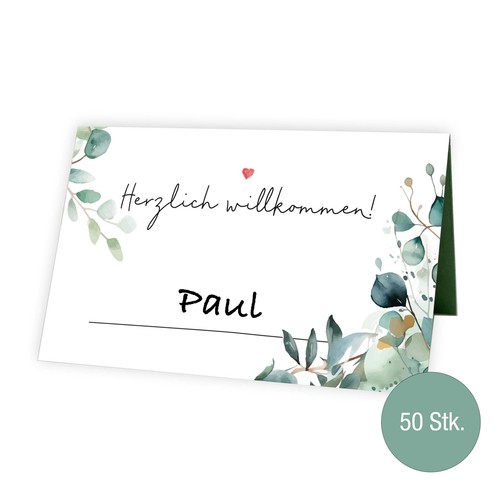 Tischkarten hochzeit 50x - tischkarten,