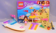 Lego Friends 3937 Olivias Rennboot Sandburg Eimer Schaufel Liege kompl. + BA #3