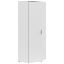 Eckschrank - weiß - Breite 101 cm Kleiderschrank Schrank Schwebetürenschrank