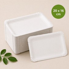Pappteller Eckig 20x16 cm