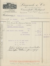 Rechnung Cannstatt Lämmle Paletots Mäntel Kleidung Winzrieth Rotenfels 1927