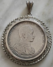 MDS DEUTSCHES REICH KAISERREICH PREUSSEN 5 MARK 1913 A "WILHELM II." SILBER #