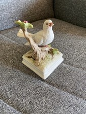 mechanische Spieluhr edle Keramik Vogel hochwertiges Spielwerk von Sankyo Japan