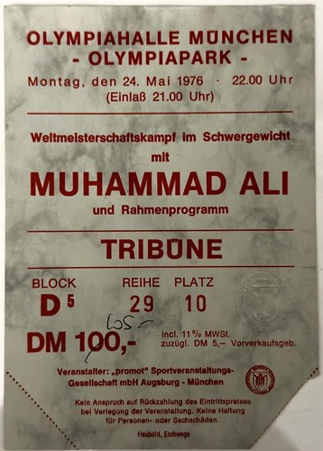 1976 boxen eintrittskarte - 1976,