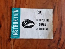 Vespa GL, Super, Touring, Popolino Bedienungsanleitung Original