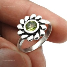 Sterlingsilber Runde Peridot