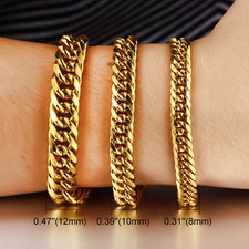 Panzerarmband Edelstahl Gold