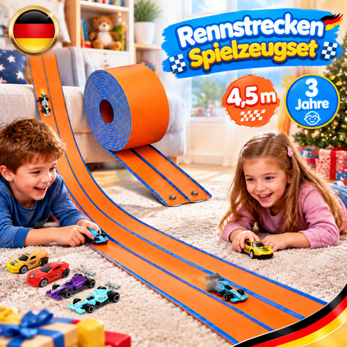 Flexible autorennbahn mit 4 - mit,