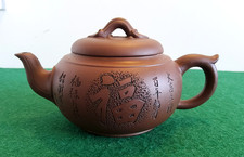 China yixing Zisha Teekanne handgefertigt mit Glücks langlebigkeit kalligraphie
