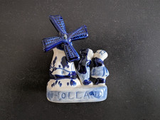 Delfter Keramik Windmühle & Holzschuhe – Blau-Weiß – Holland Souvenir