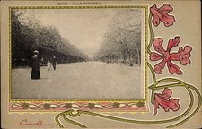 Jugendstil Passepartout Ak