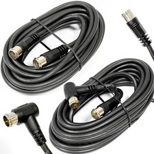 Winkel Kabel Antennenkabel F-Quick Schnellstecker SAT 100dB TV Modem Internet HD