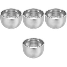  4 Pack Rasierschale Edelstahl