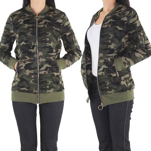 Damen camouflage bomberjacke - camouflage,