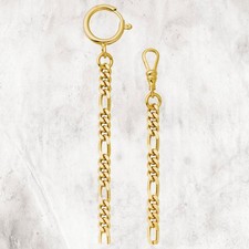 Regent Figaro-Kette 5mm für Taschenuhren P-48 vergoldet flach URP048