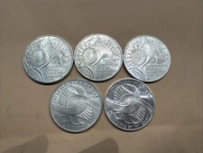Olympia 5x10DM Münze, Olympische Spiele, Silber! (L104)