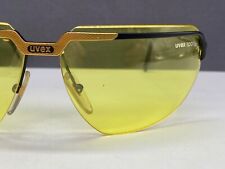 UVEX Sonnenbrille Herren schwarz Sportstyle 82 Fahrradbrille Gelb V 1980er *