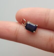 14K Gold Blau Saphir Charm
