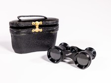 Antikes Opernglas „Perimegaskop“ – Hermann Richter Berlin, mit Originaletui