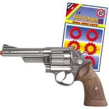 Revolver Polizei Silber Braun