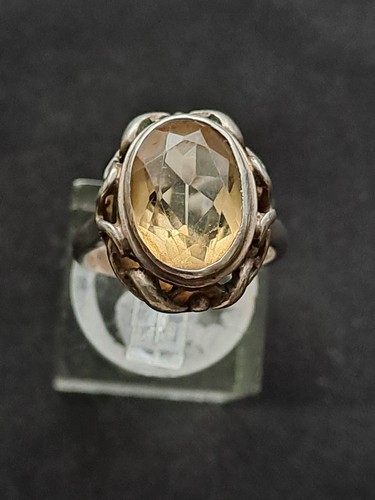 Ring silber citrin - ,,