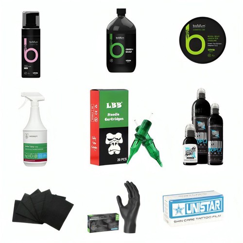 Tattoo einweg set - set, farbe