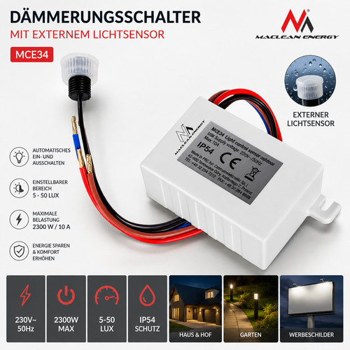 Dämmerungssensor 2300w mit - dämmerungssensor,
