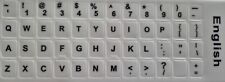 Englisch English Tastaturaufkleber Weis Schwarz  (Nr.4) . Versand heute