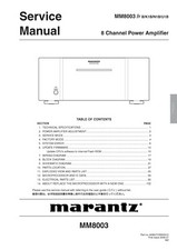 Service Manual-Anleitung für Marantz MM 8003 