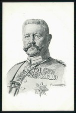 AK 1. WK - Berlin Wohlfahrtskarte Hindenburg Porträt Weltkrieg Militär 1914-18