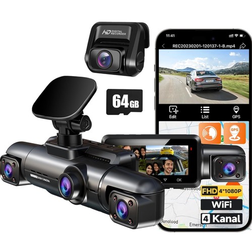 Dash cam kanal - 4, 360°,