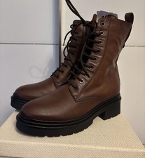 Marc O’Polo Leder-Boots, braun, knöchelhoch, neu, Gr. 39