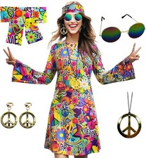 Retro Hippie Kleid 1970er