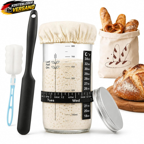 Sauerteig starter set 1000ml - set,