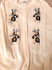 Strickjacke, weiß mit