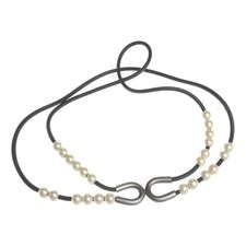 Gürtel Chanel Schwarz Weiß 80 cm