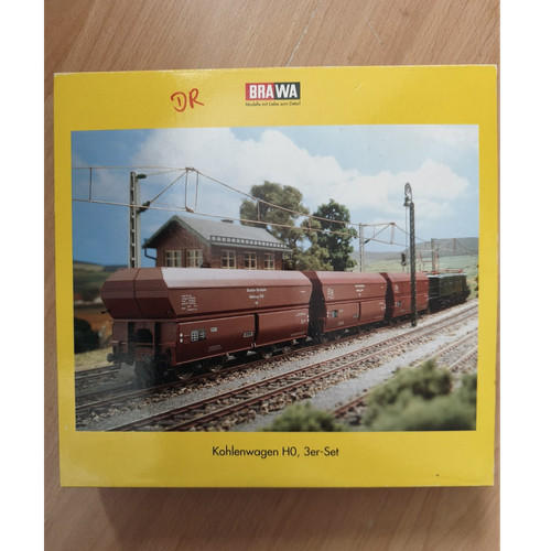 Brawa kohlenwagen 3er set - kohlenwagen, h0
