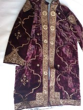 Opulente Samtjacke mit Goldstickerei, indish, Bohème-Stil