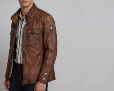MILESTONE Braunes Leder Herren