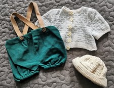 tolles  antikes Puppenoutfit Trägerhose Jacke Mütze f. dicke Käthe Kruse