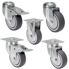 Transportrollen Apparaterollen Lenkrollen Rückenloch Platte Möbelrollen TPE Rad