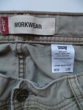 Levi's WORKWEAR Jeans Hose W 33 /L 32 Vintage, LOOSE BOOT CUT, Zollstocktasche !